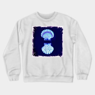 Preppy Coastal chic nautical blue sea shells summer beach Crewneck Sweatshirt